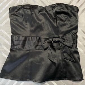 Forever 21 Black Strapless top with Bow